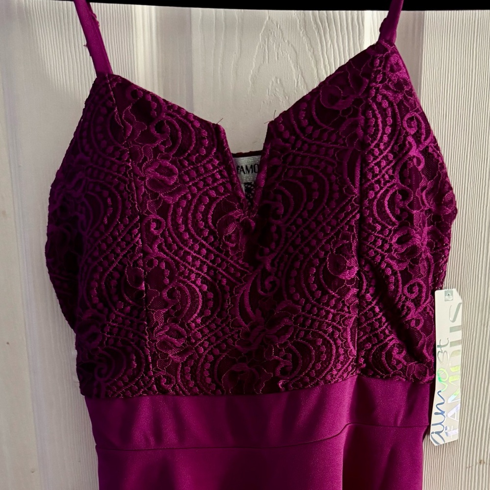 Elegant Purple Lace Dress